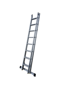 Aluminium extension ladder with stabiliser bar