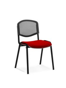 ISO Stacking Visitor/Conference Chair – Mesh Back with Coloured Seat