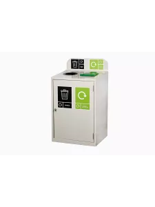 2 Bay Recycling Station Bin 160L - Office Recycling Stations