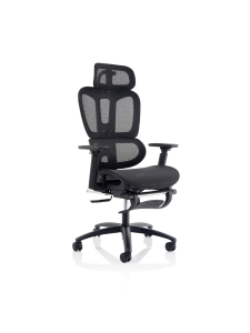 Horizon Executive Mesh Chair – Adjustable Arms, Headrest & Extendable Footrest