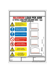 Premier Weight Load Notices - Cantilever Racking