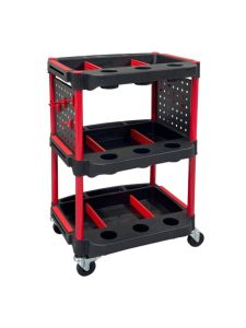 ProPlaz® Handy Workshop Trolley – Mobile Storage Trolley with Peg Boards and Dividers