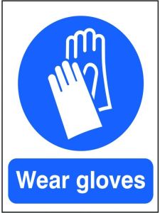 Wear gloves sign