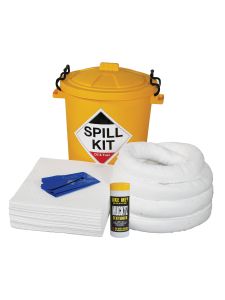 Fentex 60L Oil & Fuel Spill Kit in Yellow Drum