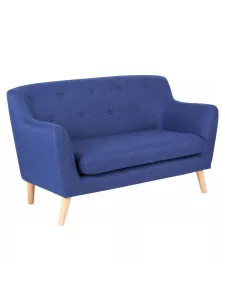 Modern Skandi 2-Seater Sofa - Indigo Blue