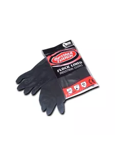 Optima Tough Rubber Gloves Black - Large