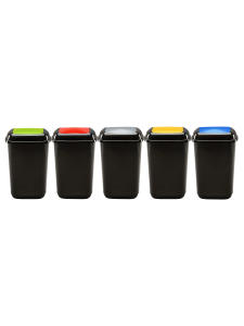 GPC Push Spring Lid Recycling Bins - 12 Litres