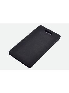 Portable black kneeling mat with carry handle – cushioned anti-fatigue mat for industrial and workplace use.
