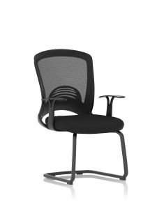 Astro Visitor Cantilever Leg Mesh Chair – Medium Back, Fabric Seat, Modern Design