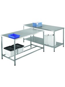 QMP Heavy-Duty Stainless Steel Workbench – Ideal for Hygienic Environments