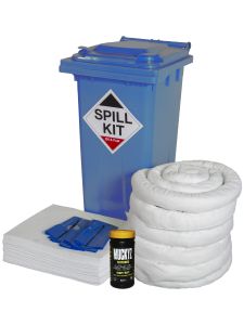 Fentex Oil & Fuel 120 Litre Spill Kit - Blue Wheelie Bin