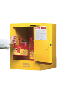 Justrite Countertop Flammable Cabinet – 15 Litre, 1 Shelf, Self-Closing Door