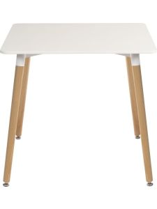 Teknik Skandi Square Table – Modern Beech-Leg Table for Canteens & Breakout Areas