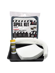 Fentex 40L Oil Spill Kit in Clip-Close Plastic Bag + Flexible Tray