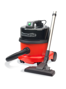 Numatic red vacuum cleaner with black top