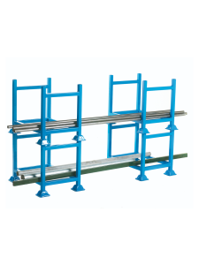 Modular stillage storage system with stacked steel frames