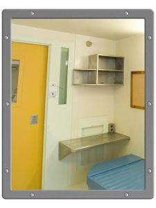 Flat Vanity Anti-Ligature Mirrors - Stainless Steel