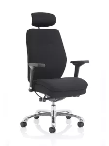 Domino 24-Hour Ergonomic Posture Chair – Adjustable Lumbar, Arms & Headrest