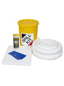 Fentex 30L Oil & Fuel Spill Kit in Small Yellow Drum