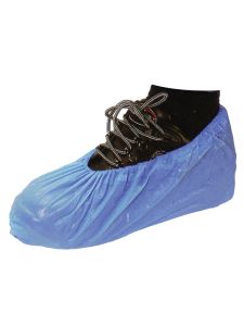 Pack of 100 Blue Disposable Polythene Overshoes