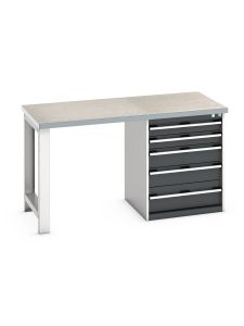 Bott High Pedestal Workbench - 5 Drawer Cabinet