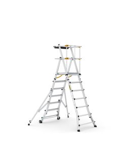 Climb-It Folding Telescopic Ladder - Large Platform Steps