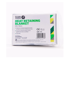 St. Johns Ambulance Disposable Heat Retaining Adult Foil Blanket (Pack of 10)