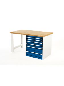 Bott High Pedestal Workbench - 6 Drawer Cabinet