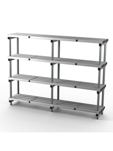 Stacarac Double Bay Aluminium Shelving - 2000mm Long