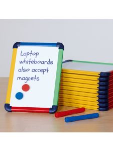 Metroplan Hand Held Coloured Edge A4 Magnetic Whiteboard - Pack of 10