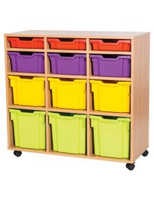 10 High 12 Combination Tray Triple Mobile Unit