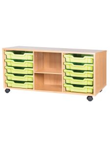 Willowbrook 10 Shallow Tray Triple With Shelf Mobile Unit - 533mm High