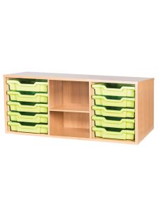 Willowbrook 10 Shallow Tray Triple With Shelf Static Unit - 533mm High