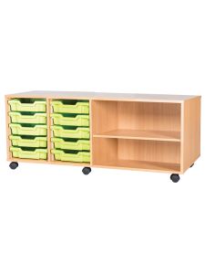 Willowbrook 10 Shallow Tray Quad Mobile Unit With Shelf
