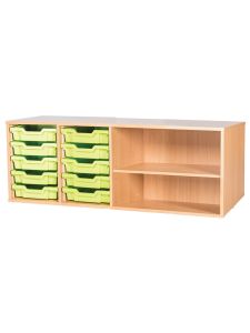 Willowbrook 10 Shallow Tray Quad Static Unit With Shelf