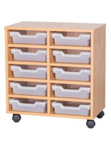 10 Shallow Tray Double Unit - 650mm High