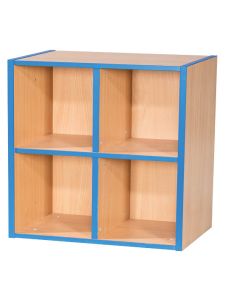 Willowbrook KubbyKurve Two Tier 2 + 2 Library Shelf Unit 700mm High 500mm Wide