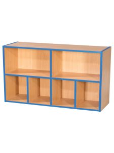 Willowbrook KubbyKurve Two Tier 2 + 4 Library Shelf Unit 700mm High 1000mm Wide