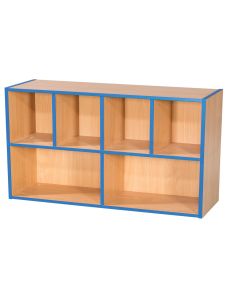 Willowbrook KubbyKurve Two Tier 4 + 2 Library Shelf Unit 700mm High 1000mm Wide