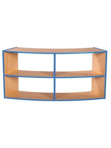 Willowbrook KubbyKurve Two Tier Open Back Curved Bookcase 700mmH 1200mmW