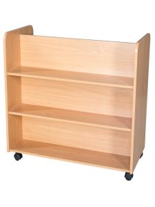 Willowbrook Library Double Sided Mobile Bookcase - 900mm High 900mm Wide