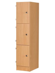 Willowbrook Premium Primary School 3 Door Wooden Locker - 450mm Deep