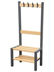 Willowbrook Premium Single Sided Cloakroom Coat Bench with Shoe Rack