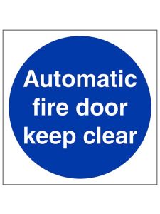 GPC Automatic Fire Door Keep Clear Sign - Pack of 10
