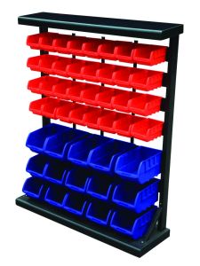 GPC Bin Rack Complete With 47 Plastic Bins