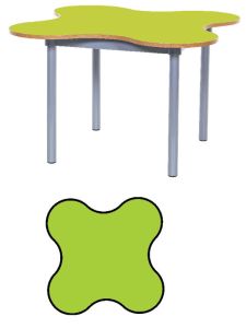 Willowbrook KubbyClass 4 Leaf Petal Classroom Table