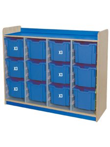Willowbrook KubbyClass Quad Bay Combination Tray Storage Units