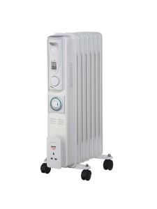 Levante 2.0kW Slimline Oil Filled Radiator with 24 Hour Timer