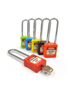 Long Shackle Safety Lockout Padlocks 82mm red