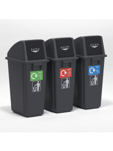 GPC Recycling Bins - Set of 3 x 60 Litre